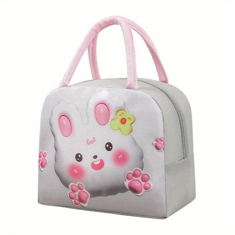 Portable Insulated Lunch Bag Tote Bag Animal Print for Camping Picnic Beach