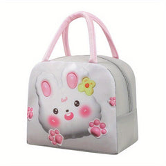 Portable Insulated Lunch Bag Tote Bag Animal Print for Camping Picnic Beach