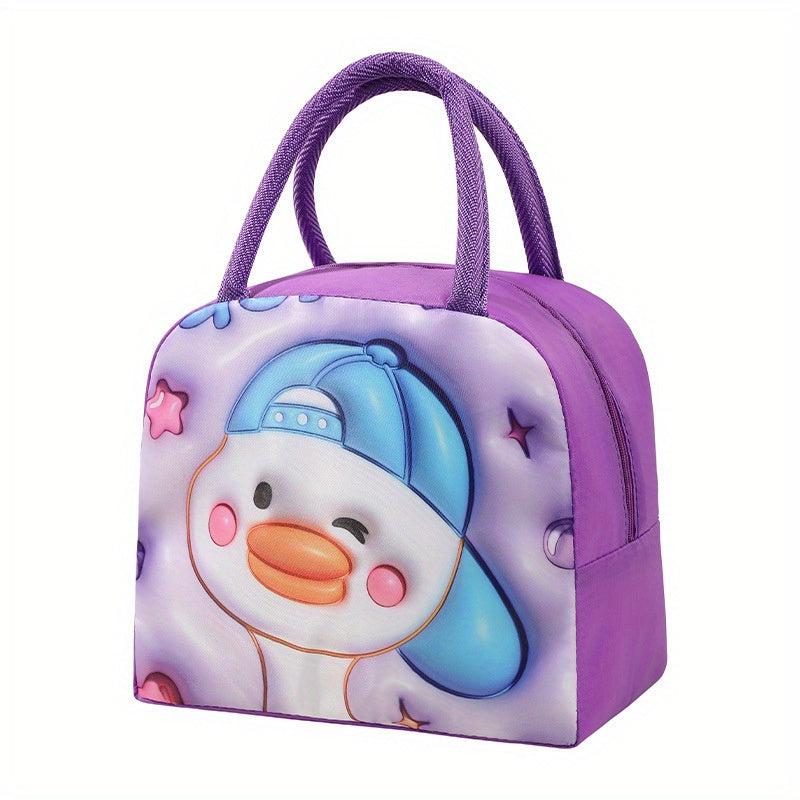 Portable Insulated Lunch Bag Tote Bag Animal Print for Camping Picnic Beach