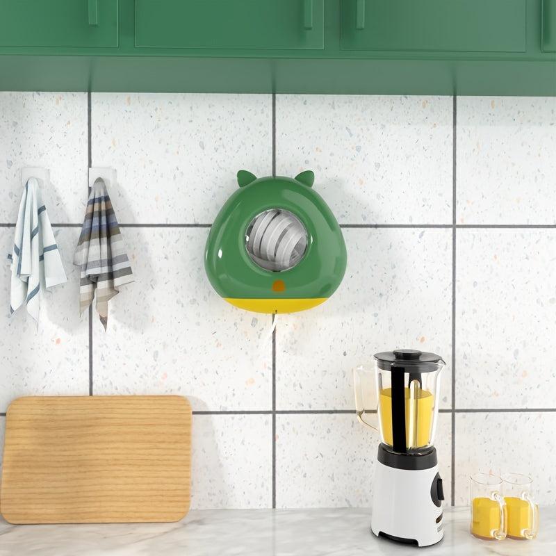 Wall Mounted Cling Film Cover Organizer Kitchen Bathroom Shower Cap Organizer