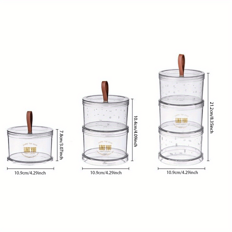 1pc Airtight Food Storage Jar With Lids for Countertop Organization