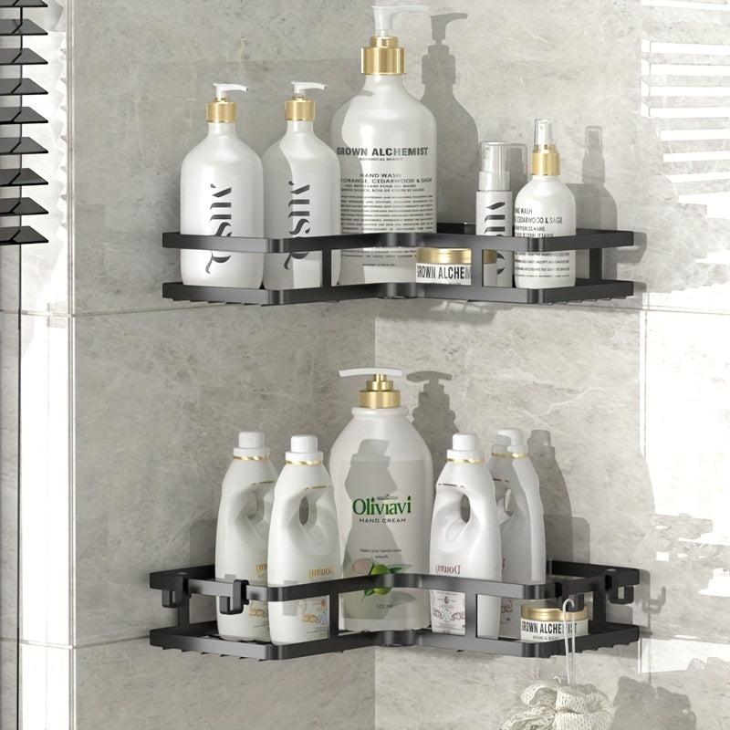 Punch Triangle Shelf Kitchen Storage Rack With Hooks