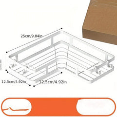 Punch Triangle Shelf Kitchen Storage Rack With Hooks