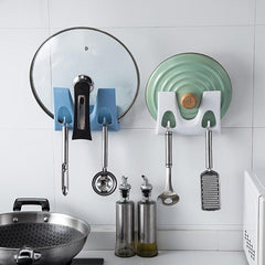 Wall Mounted Pot Lid Holder Kitchen Organizer No Drilling Required