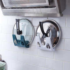 Wall Mounted Pot Lid Holder Kitchen Organizer No Drilling Required