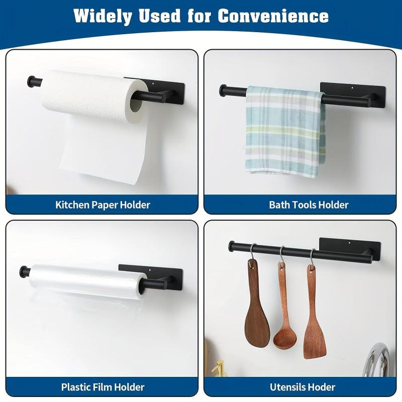 Hanging Paper Towel Holder Kitchen Cabinet Under-Shelf Storage