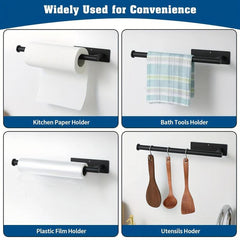 Hanging Paper Towel Holder Kitchen Cabinet Under-Shelf Storage