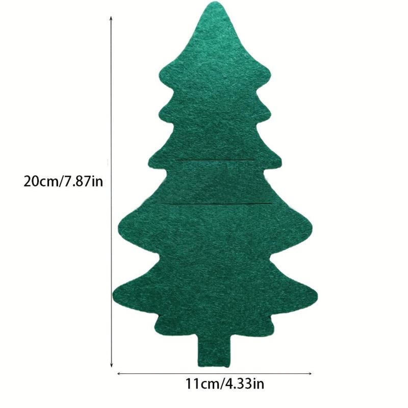 4pcs Xmas Tree Cutlery Holders Christmas Tableware Silverware Pouches