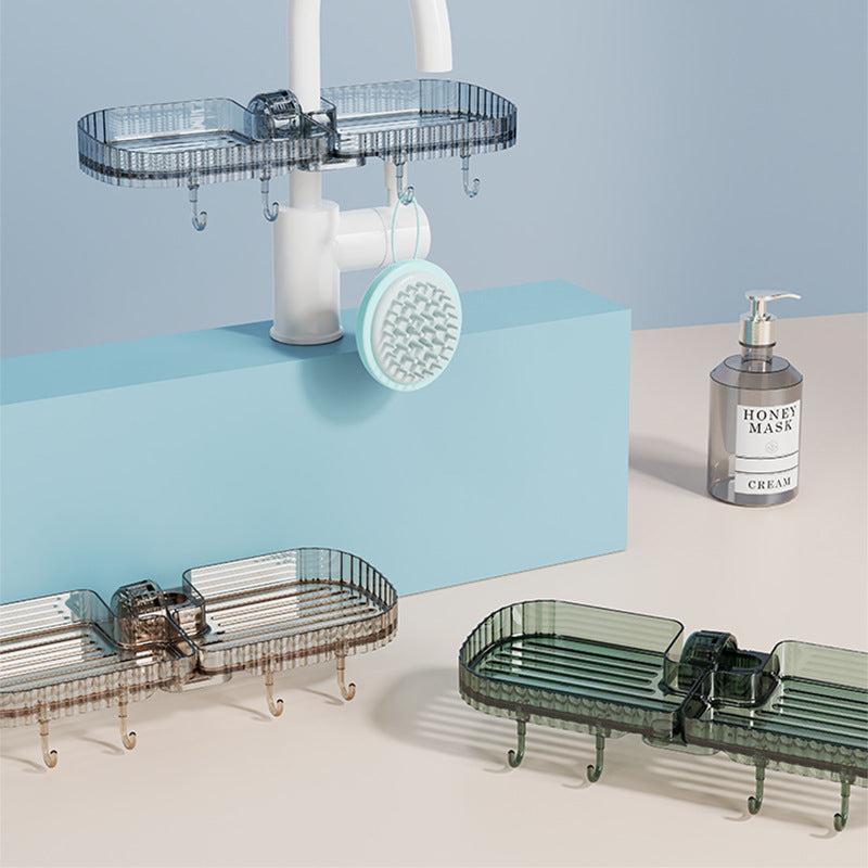 Plastic Shelves for Kitchen Sink Faucet Sponge Drain Rack