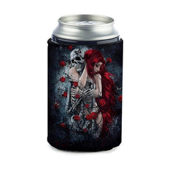 Roses & Skulls Neoprene Can Cooler Sleeve Insulated Cup Sleeve 12oz