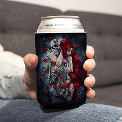 Roses & Skulls Neoprene Can Cooler Sleeve Insulated Cup Sleeve 12oz