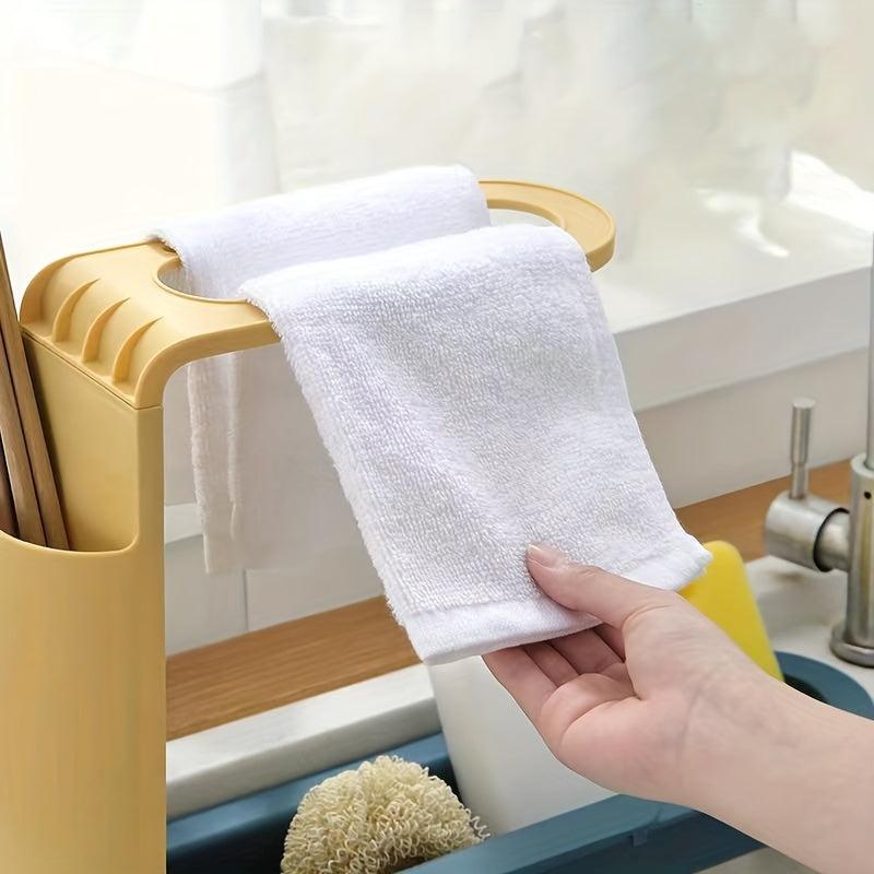 Adjustable Sink Drain Basket Telescopic Storage Rack Dish Rag Kitchen Accessorie