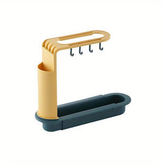Adjustable Sink Drain Basket Telescopic Storage Rack Dish Rag Kitchen Accessorie