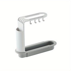 Adjustable Sink Drain Basket Telescopic Storage Rack Dish Rag Kitchen Accessorie