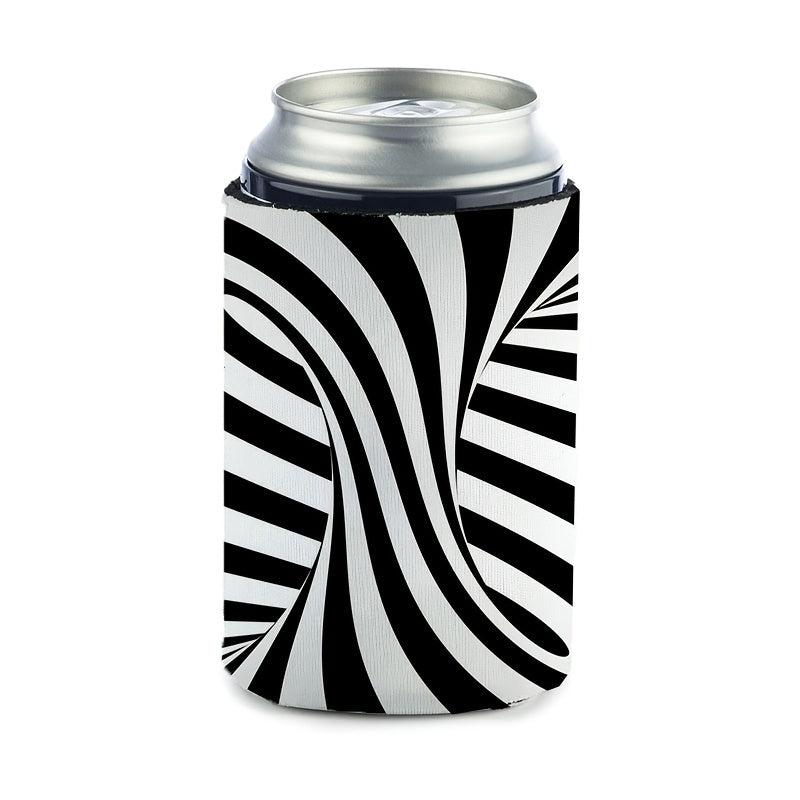 Dislocation Print Neoprene Can Cooler Sleeve for 12oz Cans