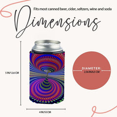 Dislocation Print Neoprene Can Cooler Sleeve for 12oz Cans