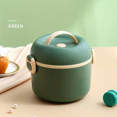 Stainless Steel Double Layer Lunch Box Insulated Leakproof Microwave Safe