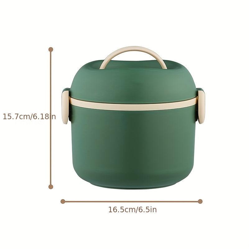 Stainless Steel Double Layer Lunch Box Insulated Leakproof Microwave Safe