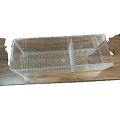 Clear Pantry Organizer Container Bins with Dividers and Handles