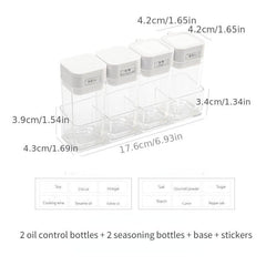 2pcs Kitchen Transparent Seasoning Jar Spice And Seasoning Sprayer