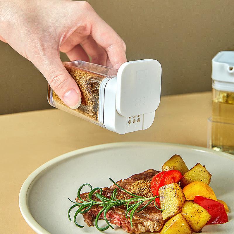 2pcs Kitchen Transparent Seasoning Jar Spice And Seasoning Sprayer