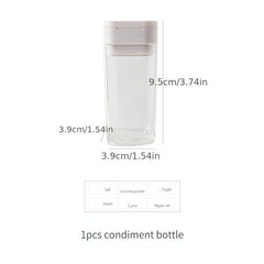 2pcs Kitchen Transparent Seasoning Jar Spice And Seasoning Sprayer
