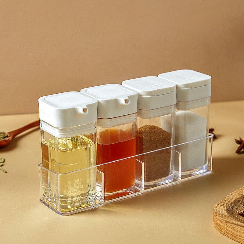 2pcs Kitchen Transparent Seasoning Jar Spice And Seasoning Sprayer