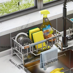 Stainless Steel Sink Drainage Rack Tableware Vegetables Fruit Drying