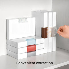 Plastic Bag Folding Storage Box Labelable Fresh Keeping Bag Storage