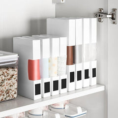 Plastic Bag Folding Storage Box Labelable Fresh Keeping Bag Storage