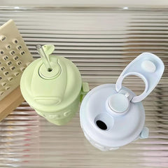 450ml Stainless Steel Insulated Coffee Cup with Straw