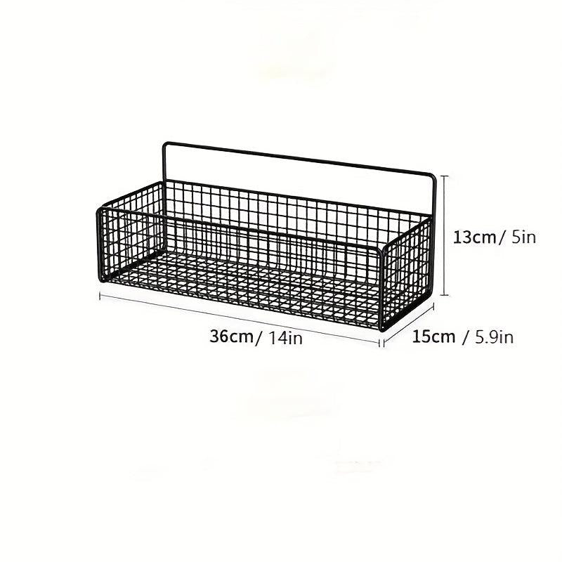 Spice Rack Basket Shelf Kitchen Bathroom Organizer Wall Mounted