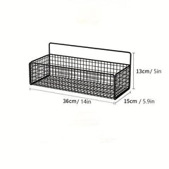 Spice Rack Basket Shelf Kitchen Bathroom Organizer Wall Mounted