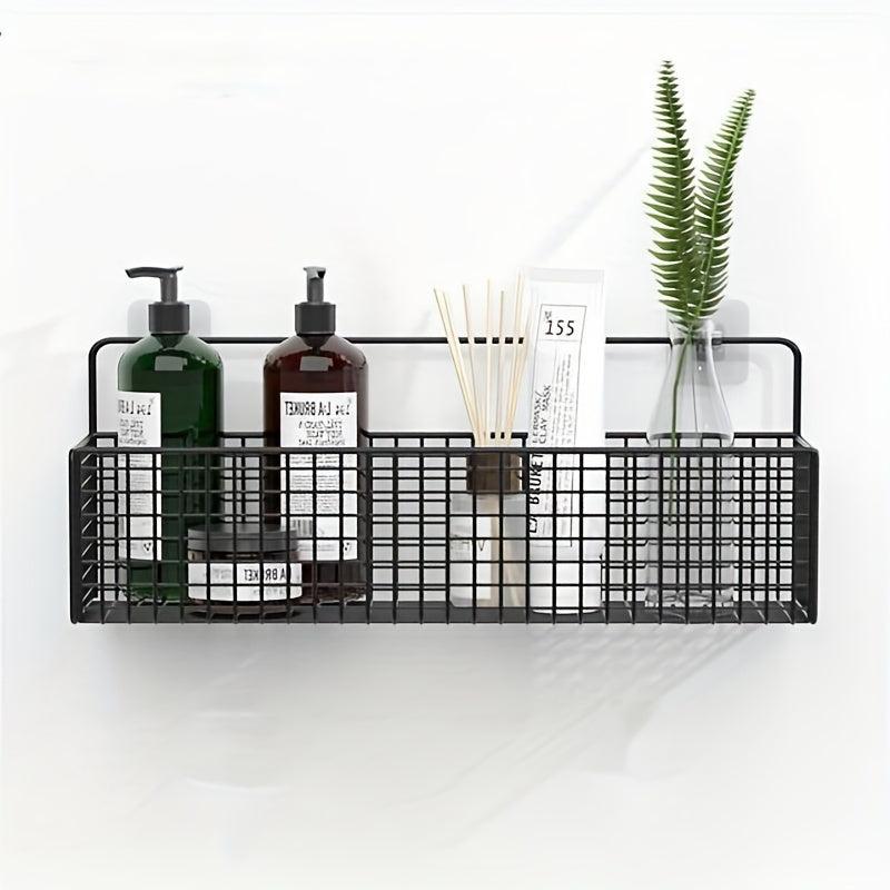 Spice Rack Basket Shelf Kitchen Bathroom Organizer Wall Mounted