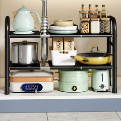 Zendar Under Sink Organizers Tier Expandable Cabinet Bathroom Shelf Storage