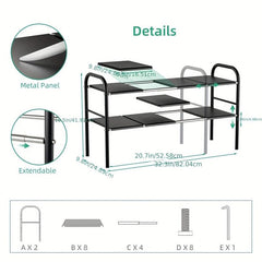 Zendar Under Sink Organizers Tier Expandable Cabinet Bathroom Shelf Storage