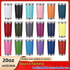 20oz Stainless Steel Vacuum Flask Insulated Cup with Lid