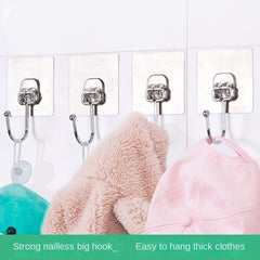 10 Heavy Duty Adhesive Hooks for Kitchen Bathroom Home