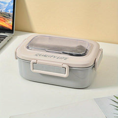 Creative Rectangular Bento Box Leakproof Food Container for School and Work