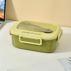 Creative Rectangular Bento Box Leakproof Food Container for School and Work
