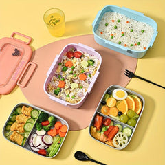 Creative Rectangular Bento Box Leakproof Food Container for School and Work