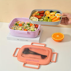 Creative Rectangular Bento Box Leakproof Food Container for School and Work