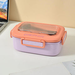 Creative Rectangular Bento Box Leakproof Food Container for School and Work