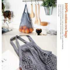 1pc Reusable Mesh Bag Portable Washable Kitchen Organizer