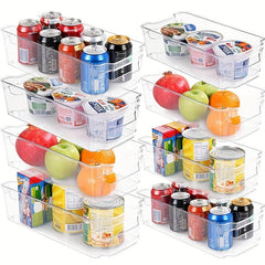 Refrigerator Storage Box Clear Plastic Trash Can for Kitchen Organizing