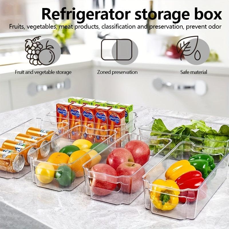 Refrigerator Storage Box Clear Plastic Trash Can for Kitchen Organizing
