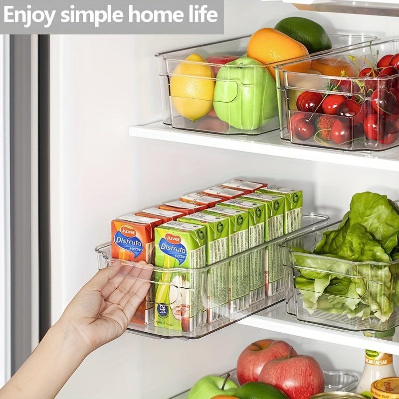 Refrigerator Storage Box Clear Plastic Trash Can for Kitchen Organizing