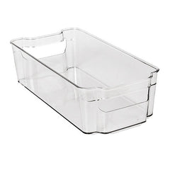 Refrigerator Storage Box Clear Plastic Trash Can for Kitchen Organizing