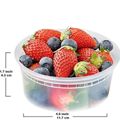 12pcs 8oz Plastic Soup Cup with PE Cover - Dishwasher Safe