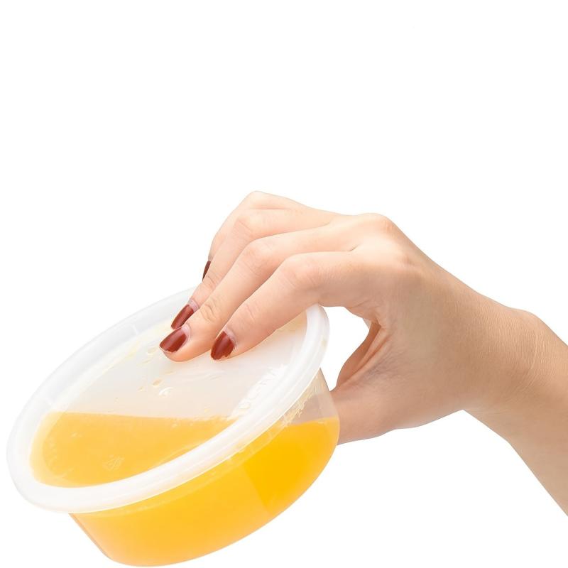 12pcs 8oz Plastic Soup Cup with PE Cover - Dishwasher Safe
